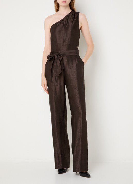 NIKKIE Alira loose fit jumpsuit met asymmetrische hals