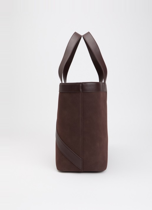 NIKKIE Alvin shopper met logo - detail 2 chocoladebruin