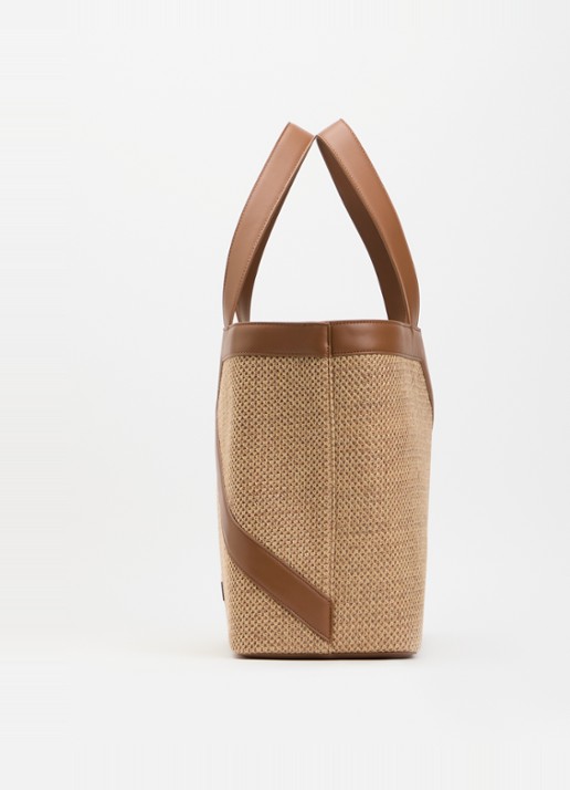NIKKIE Alvino shopper met logo - detail 2 naturel