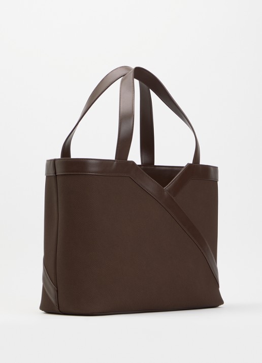 NIKKIE Alvino shopper met logo - achterkant 4 bruin