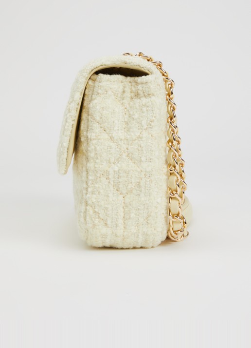 NIKKIE Ann schoudertas met tweed-look - detail 4 lichtgeel