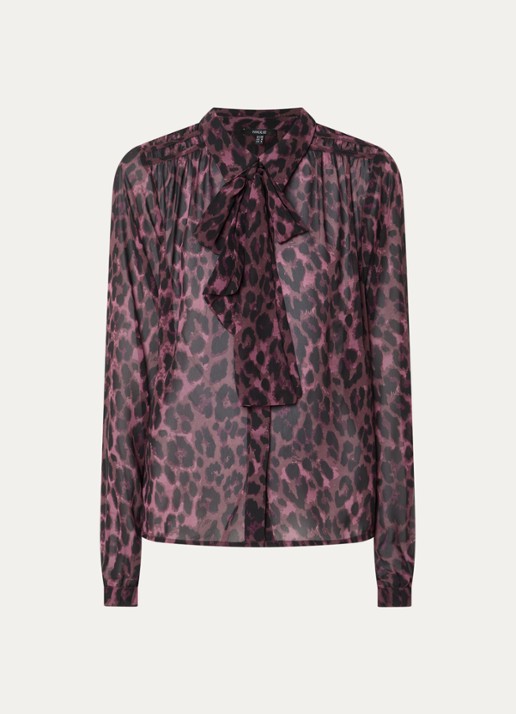 NIKKIE Arabella blouse met panterprint