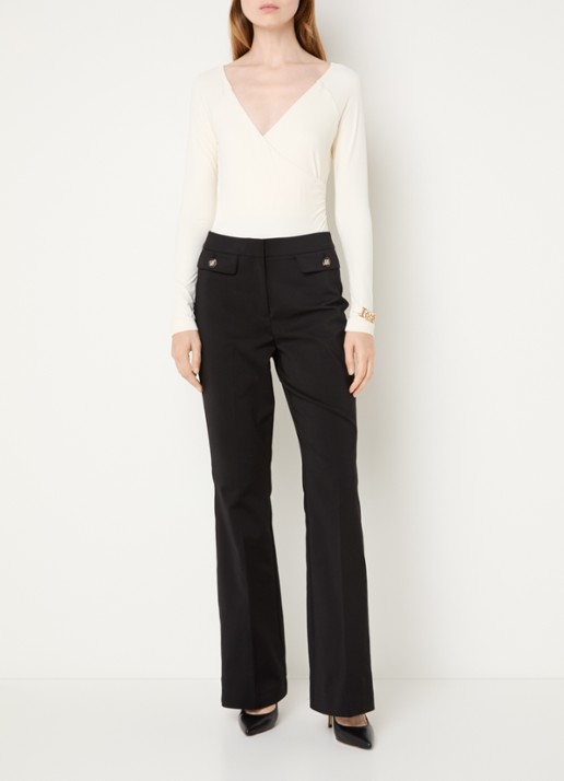 NIKKIE Ariela body top met stretch - voorkant felgroen