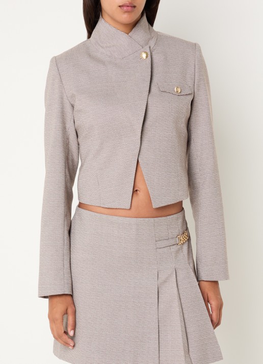 NIKKIE Avah cropped blazer met schoudervulling
