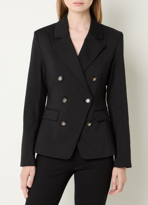 NIKKIE Ayden high waist flared fit pantalon met paspelzakken