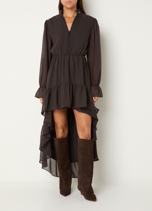 NIKKIE Aylin mini blousejurk met volant en v-hals