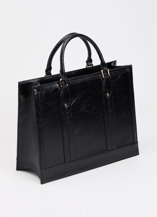 NIKKIE Berkely shopper met logo - achterkant zwart