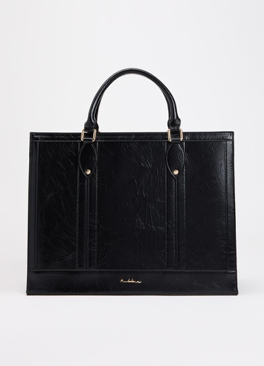 NIKKIE Berkely shopper met logo - voorkant 5 zwart