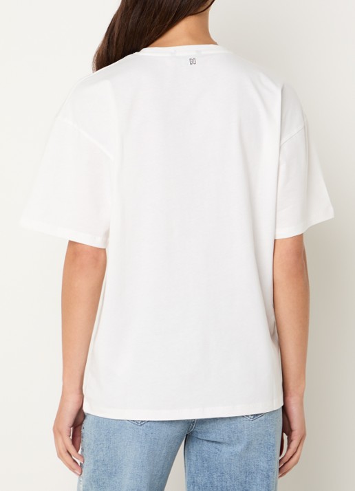 NIKKIE Chain T-shirt met print - achterkant groen