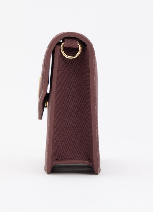 NIKKIE Daxing clutch met logo en afneembare schouderriem - detail 4 bordeauxrood
