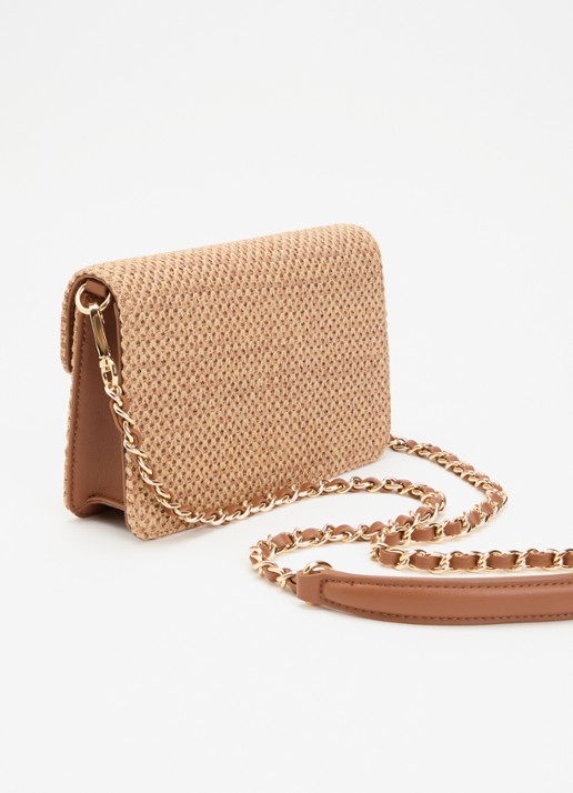 NIKKIE Daxing crossbodytas met logo - achterkant naturel