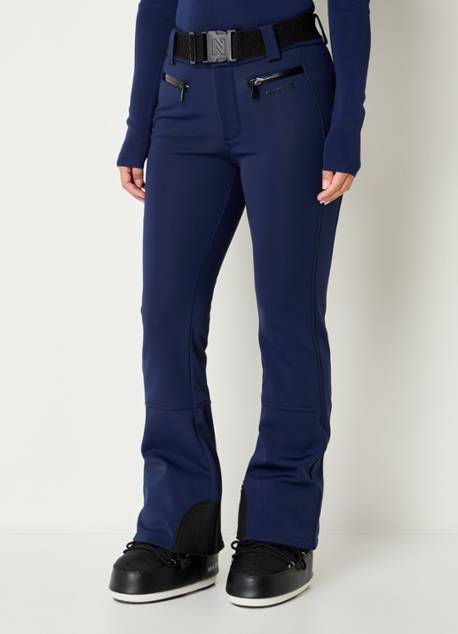 NIKKIE Grace high waist flared fit skibroek met ceintuur - detail 4 donkerblauw