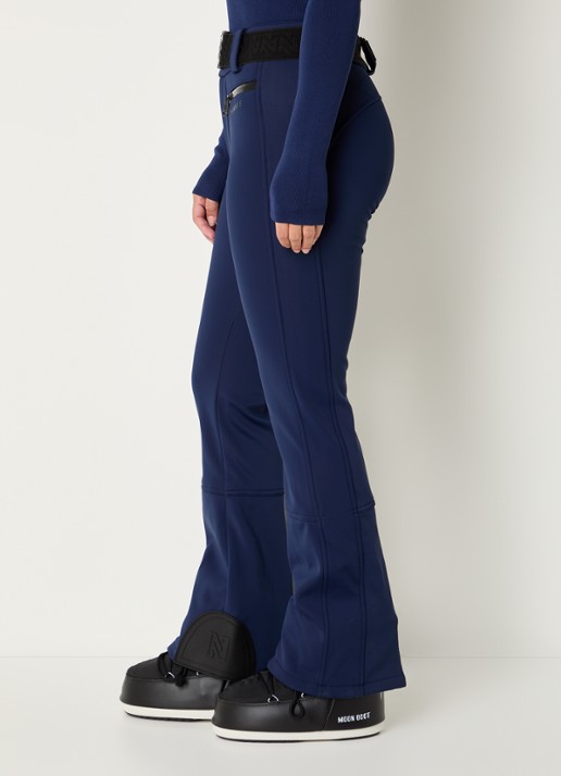 NIKKIE Grace high waist flared fit skibroek met ceintuur - detail 5 donkerblauw