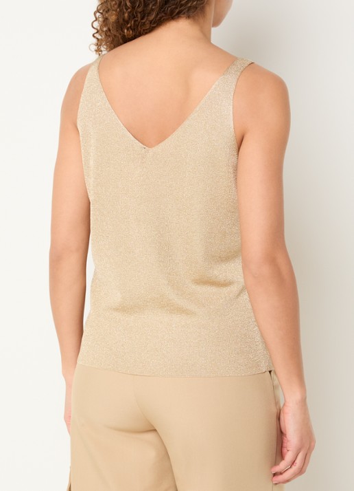 NIKKIE Indio top met strass - achterkant goud