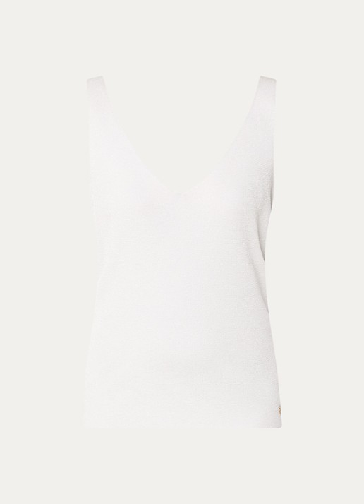 NIKKIE Indio top met strass - voorkant 3 wit
