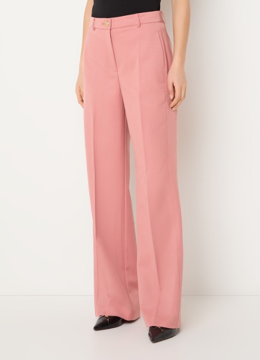 NIKKIE Oakland high waist straight fit pantalon met persplooi