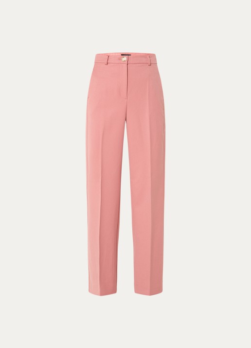 NIKKIE Oakland high waist straight fit pantalon met persplooi - voorkant 2 abrikoos