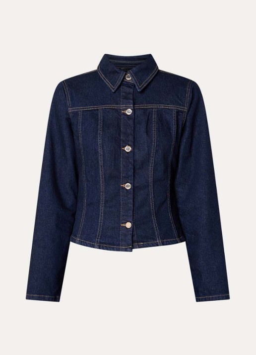 NIKKIE Obra blouse van denim - voorkant 3 indigo