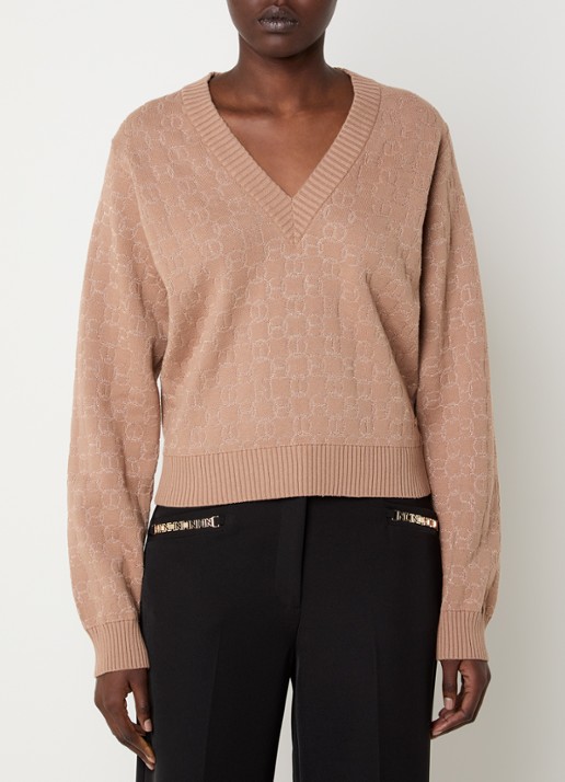 NIKKIE Omarah pullover met lurex en logoprint