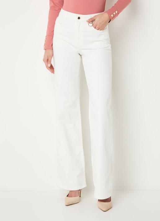 NIKKIE Orleans high waist flared leg jeans met gekleurde wassing