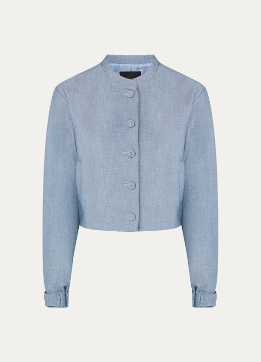 NIKKIE Parisa cropped blazer  - voorkant 2 indigo