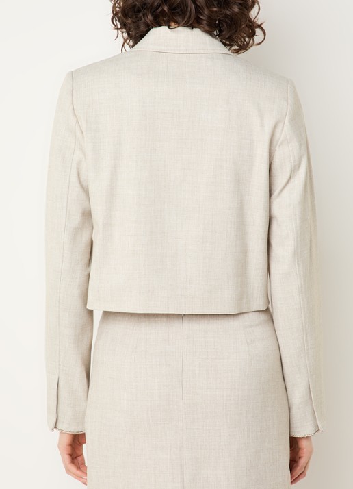 NIKKIE Pateete cropped blazer - achterkant beige
