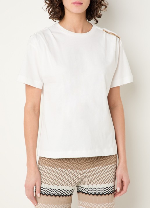 NIKKIE Patos T-shirt met kettingdetail
