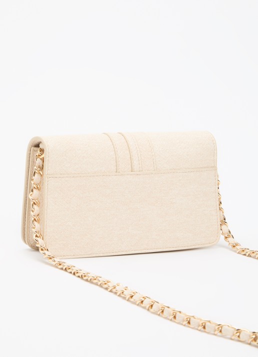 NIKKIE Paxing Denim crossbodytas met logo - achterkant 5 creme