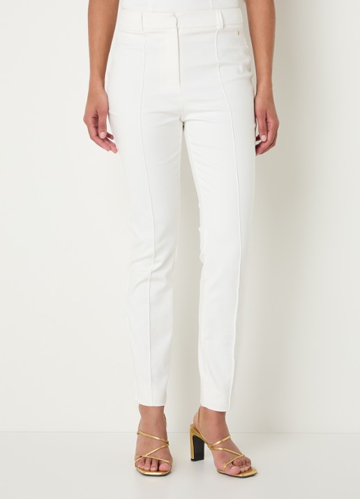 NIKKIE Peoria high waist slim fit pantalon met persplooi