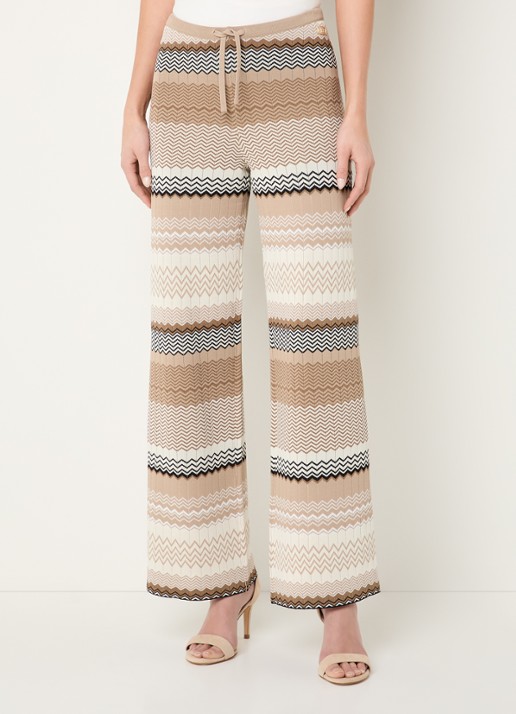 NIKKIE Pilazio high waist wide fit palazzo broek met grafische print