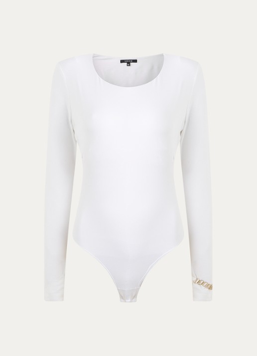 NIKKIE Pinole body met ronde hals - voorkant 2 wit