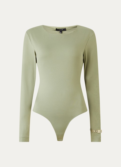 NIKKIE Pinole body met ronde hals - voorkant lichtgroen