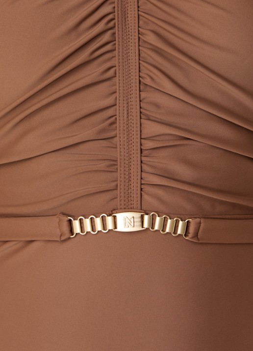 NIKKIE Quinto voorgevormd badpak met uitneembare padding - detail 4 cognac