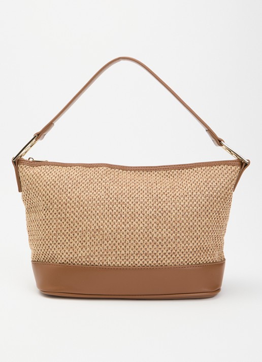NIKKIE Raisen schoudertas  - voorkant beige