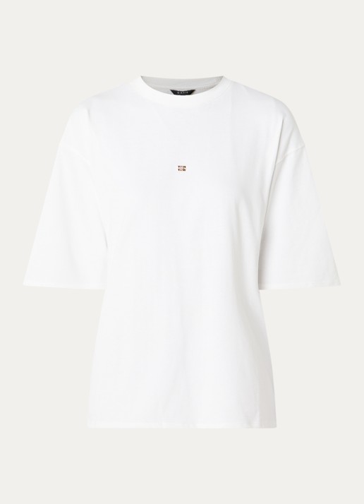 NIKKIE Ramsgate T-shirt met logo - voorkant wit