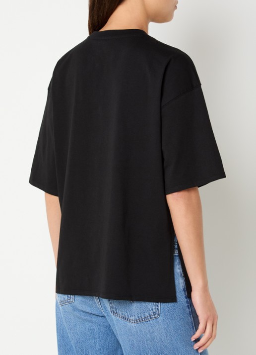 NIKKIE Ramsgate T-shirt met logo - achterkant zwart