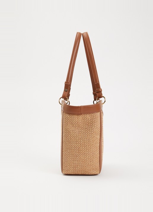 NIKKIE Reasi shopper met logo - detail 4 camel