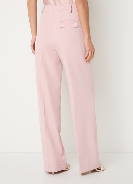 NIKKIE Reims high waist straight fit pantalon met steekzakken - achterkant 3 roze