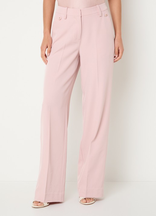 NIKKIE Reims high waist straight fit pantalon met steekzakken