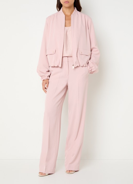 NIKKIE Reims jack met opgestikte zakken - voorkant 2 roze
