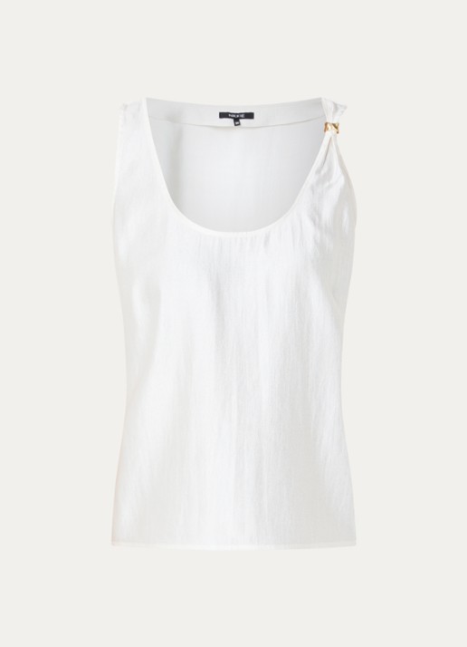 NIKKIE Relizane top met metallic finish - voorkant 2 wit