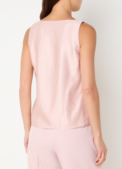 NIKKIE Relizane top met metallic finish - achterkant 3 zalmroze