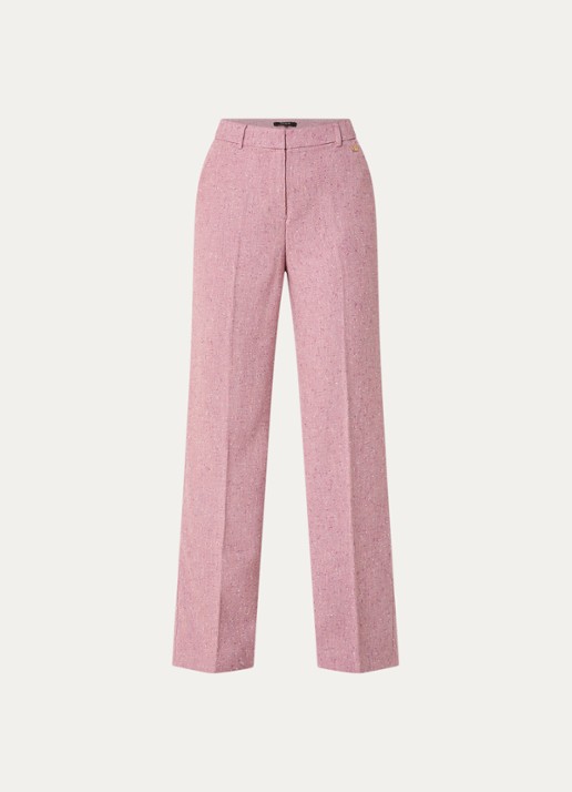 NIKKIE Reza mid waist straight fit broek met steekzakken