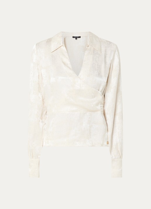 NIKKIE Rialto tuniek met V-hals - voorkant creme