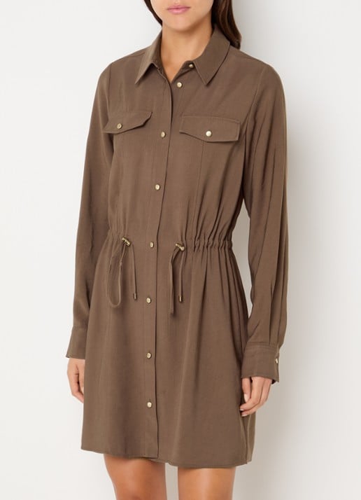 NIKKIE Riva mini blousejurk met trekkoord