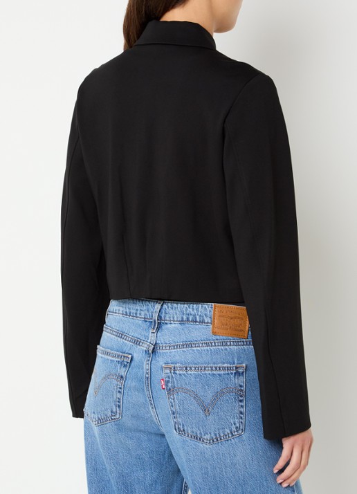 NIKKIE Rivello cropped jack met steekzakken - achterkant 3 zwart