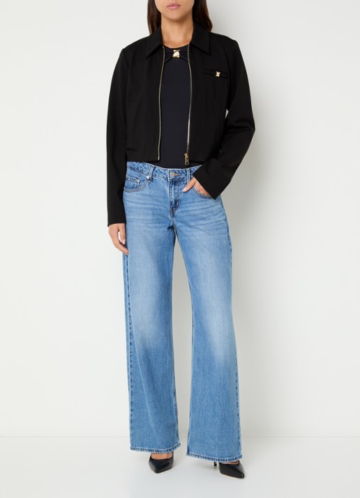 NIKKIE Rivello cropped jack met steekzakken - voorkant 2 zwart