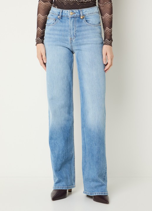 NIKKIE Rubis high waist straight leg jeans met lichte wassing