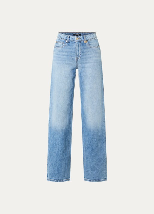 NIKKIE Rubis high waist straight leg jeans met lichte wassing