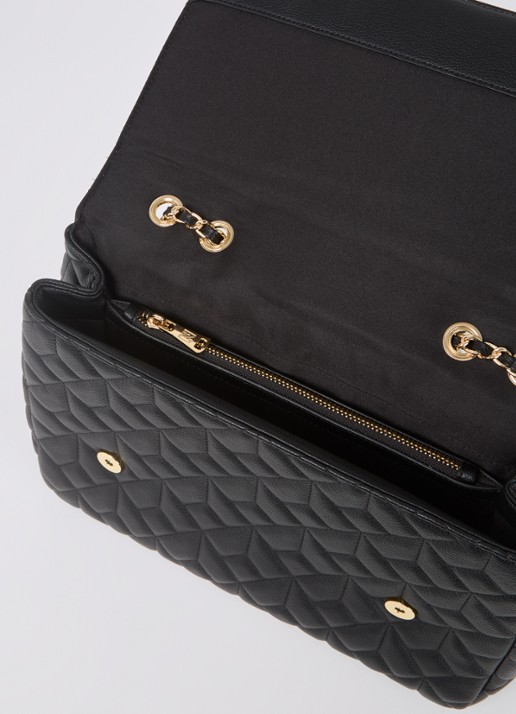 NIKKIE Schoudertas met quilt patroon en verstelbare schouderriem - detail 2 zwart